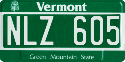 VT license plate NLZ605
