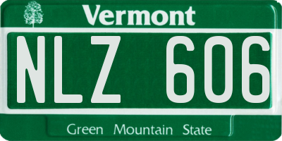VT license plate NLZ606