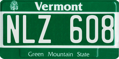 VT license plate NLZ608