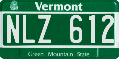 VT license plate NLZ612