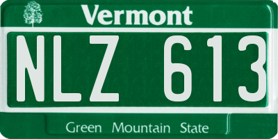 VT license plate NLZ613