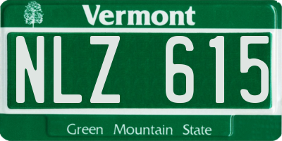 VT license plate NLZ615