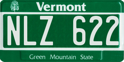 VT license plate NLZ622