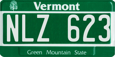 VT license plate NLZ623