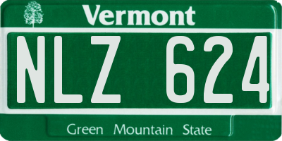 VT license plate NLZ624