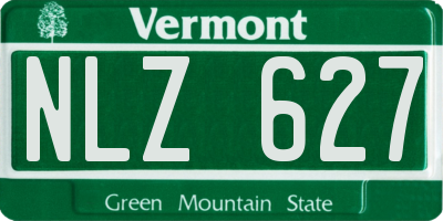 VT license plate NLZ627