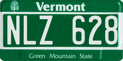 VT license plate NLZ628