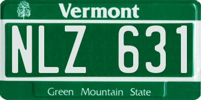VT license plate NLZ631