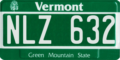VT license plate NLZ632