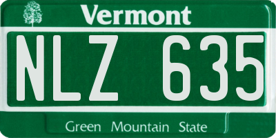 VT license plate NLZ635