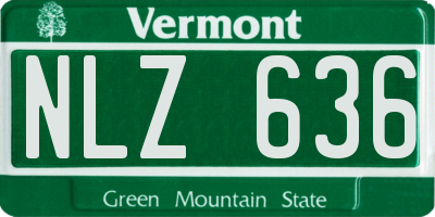 VT license plate NLZ636