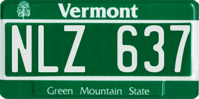 VT license plate NLZ637