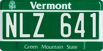 VT license plate NLZ641