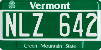 VT license plate NLZ642