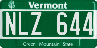 VT license plate NLZ644