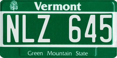 VT license plate NLZ645