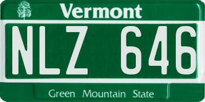 VT license plate NLZ646