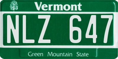 VT license plate NLZ647