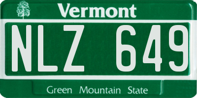 VT license plate NLZ649