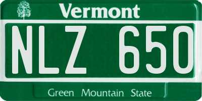VT license plate NLZ650