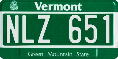 VT license plate NLZ651