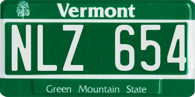 VT license plate NLZ654