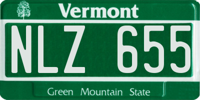 VT license plate NLZ655