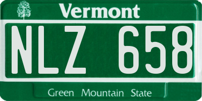 VT license plate NLZ658