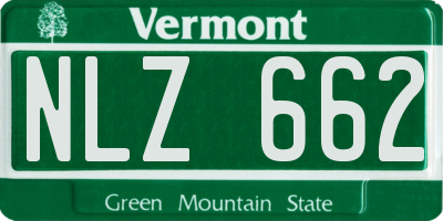 VT license plate NLZ662