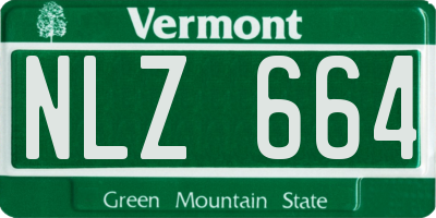 VT license plate NLZ664
