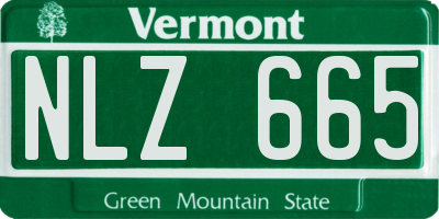 VT license plate NLZ665