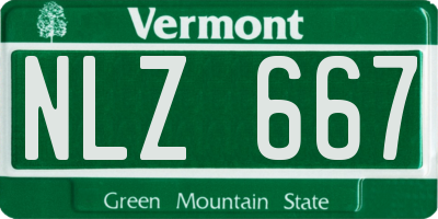 VT license plate NLZ667