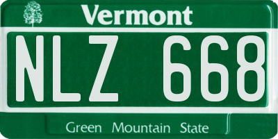 VT license plate NLZ668