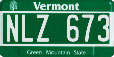 VT license plate NLZ673