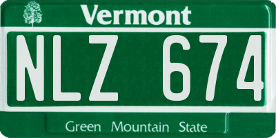 VT license plate NLZ674