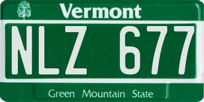 VT license plate NLZ677