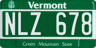 VT license plate NLZ678