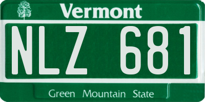 VT license plate NLZ681