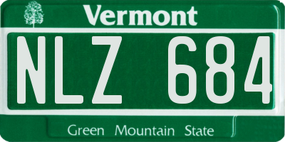 VT license plate NLZ684