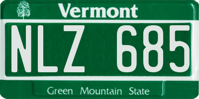 VT license plate NLZ685