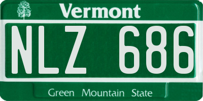 VT license plate NLZ686