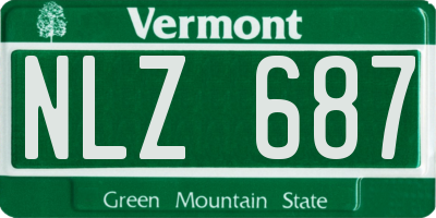 VT license plate NLZ687