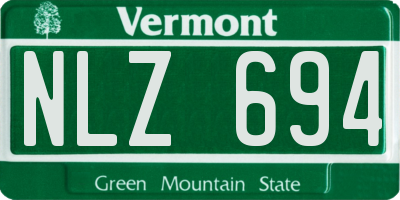 VT license plate NLZ694