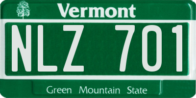 VT license plate NLZ701