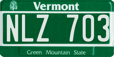 VT license plate NLZ703