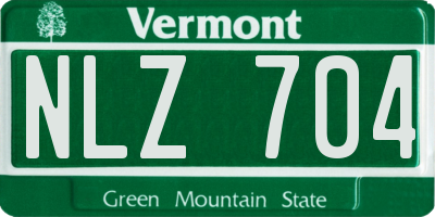 VT license plate NLZ704