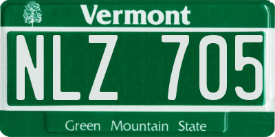 VT license plate NLZ705