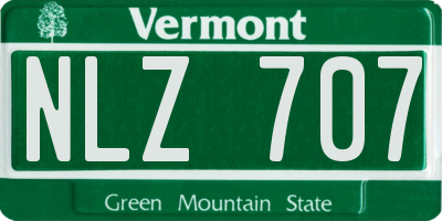 VT license plate NLZ707