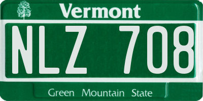 VT license plate NLZ708