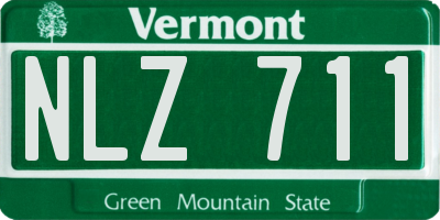 VT license plate NLZ711